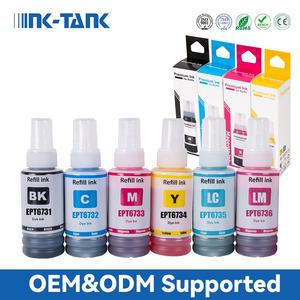 Tinta de Recarga para Botella de Tinta a Base de Agua de Color Compatible Premium <span class=keywords><strong>INK</strong></span>-TANK EPT 673 T673 T6731 para Impresora <span class=keywords><strong>Epson</strong></span> L800 L805 L1800 - Product Image 1
