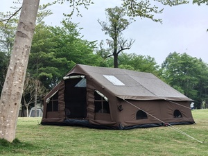 Grande <span class=keywords><strong>tente</strong></span> <span class=keywords><strong>de</strong></span> camping <span class=keywords><strong>gonflable</strong></span> quatre saisons en <span class=keywords><strong>toile</strong></span> Oxford <span class=keywords><strong>de</strong></span> coton T/C, double couche, pour 5 à <span class=keywords><strong>8</strong></span> <span class=keywords><strong>personnes</strong></span>, installation facile, imperméable - Product Image 1
