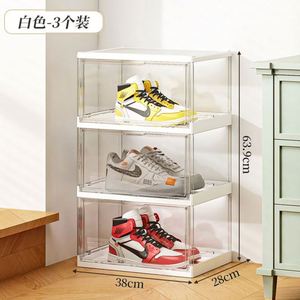 Haogle China Manufacture Transparent Stackable <b>Shoe</b> StorageOrganizer Boxes Drop Front Foldable Plastic <b>Shoe</b> Organizer - Product Image 6