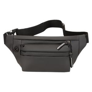 Men's Waist Bag Large Capacity Waterproof Chest Bag Crossbody Shoulder Bag Solid Color Coating <b>Material</b> Everyday Use - Product Image 4
