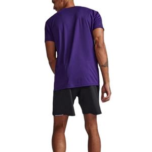 เสื้อยืดออกกำลังกายผู้ชายทรงเข้ารูป คุณภาพสูง แห้งเร็ว ไร้ตะเข็บ พร้อมโลโก้สั่งทำ ผลิตจากผ้าถัก ใหม่ล่าสุด - Product Image 4