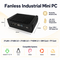 Mini PC industriel sans ventilateur Rockchip RK3576, fabricant, test ESD, 2.1 SATA 3.0 WIFI6 LPDDR4 3200 MHZ, mini PC sans ventilateur