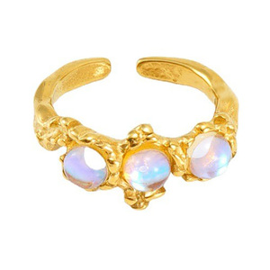 ZOGXIN Fashion <b>Rings</b> Gold Plated <b>Crystal</b> Geometric Adjustable For Women - Product Image 5