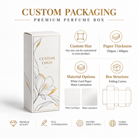 Boîte en carton blanc avec logo personnalisé en relief, emballage de parfum et de cosmétiques, boîte pliante