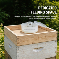 Outil d'apiculture : Boîte d'alimentation supérieure empilable en bois de sapin pour ruche Langstroth 50,5*41,3*8,5 cm