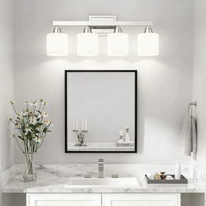 Modern 4-Light Wall Mount <b>LED</b> <b>Vanity</b> Light Aluminum Alloy <b>Mirror</b> Lamp Bathroom Lighting - Product Image 3