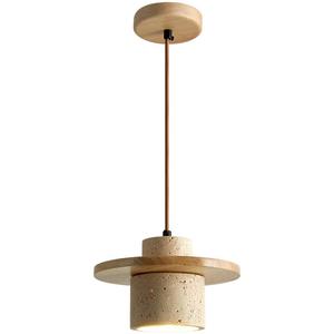 Lampe à <span class=keywords><strong>suspension</strong></span> minimaliste cordon réglable cylindre en <span class=keywords><strong>terrazzo</strong></span> fabriqué à la main pendentif en pierre personnalisable pour restaurants - Product Image 1