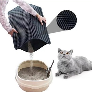 Livraison rapide Pieviev <span class=keywords><strong>chat</strong></span> litière tapis Double couche étanche à l'<span class=keywords><strong>urine</strong></span> piégeage résistant à l'eau Kitty litière tapis de piégeage - Product Image 4