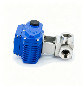 บอลวาล์วสแตนเลสสีน้ำเงินแบบสามทาง รุ่น AX-Q914/5F/N-320P เกลียวตัวเมียสูง DN20 สำหรับงานบริการ - Product Image 4