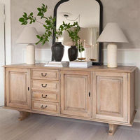 Buffet de salle à manger, console d'entrée, armoire à chaussures, séparateur de pièce, meuble de rangement de style campagnard français vintage