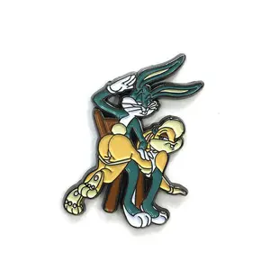 High Quality Art Collectible Sexy Animal Bunny Rabbit Soft Enamel Pin Custom Enamel Pins