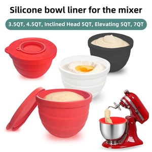 Revêtements en silicone pour batteur <span class=keywords><strong>KitchenAid</strong></span> à tête inclinable 4,5-5 Qt, 3 pièces, écologiques, compatibles lave-vaisselle - Product Image 4
