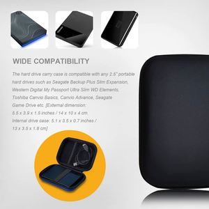 EVA Shockproof Travel Case <b>Hard</b> <b>Drive</b> Carrying Bag Storage Organizer Compatible Western Digital WD Elements - Product Image 2