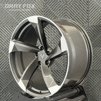 Ruedas de Carreras GRAYFOX Personalizadas en Gris Acero, 18, 19, 20 Pulgadas, 5x112, CB66.5, Ruedas Forjadas para AUDI A4 B6 B7 B8 B9 C7 A8 D3 S-Line
