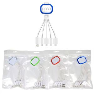 สายชาร์จโลโก้ LED ปี 2025 แบบ 3 in 1 สายชาร์จเร็วแบบหลายหัว Micro USB Type C พร้อมจอแสดงผล LED - Product Image 6