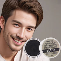 IMMETEE Pomada para el Cabello con Color Negro, Tinte Temporal para el Cabello, Cera Fijadora Fuerte, Gel para Oscurecer las Puntas, 100g