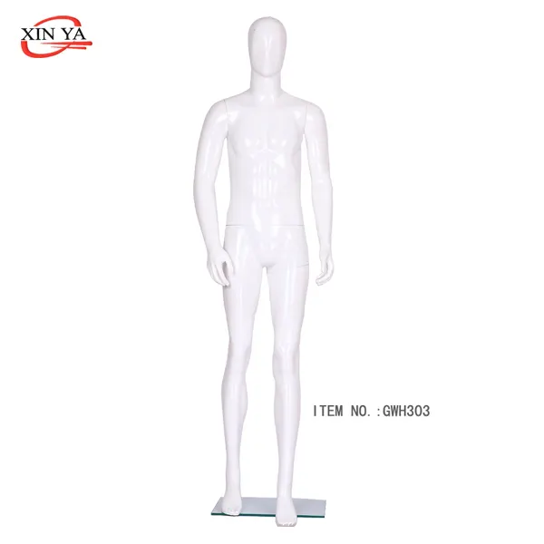 Top qualité blanc brillant Mannequin Homme pour Windows/mannequins masculins/mannequin complet du corps vente (GWH303)