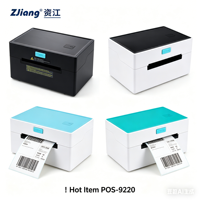 Imprimante d'étiquettes thermiques ZJIANG POS9220 de haute qualité, 203 dpi, imprimante industrielle 4x6, impression haute vitesse 160 mm/s, claire et compacte