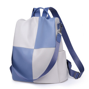 Mochila de PU Impermeable para Mujer, Nueva Moda, con Cierre de Cremallera, Portátil, Simple, Suave, Antirrobo, para Estudiantes - Product Image 5