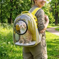 Sac à dos pour chat respirant en maille transparente, écologique, capacité 5 kg, double bandoulière, fermeture éclair, transporteur pour animaux de compagnie de qualité alimentaire