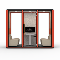 Bureau moderne Cabine téléphonique Pod Salle acoustique Insonorisée pour réunions commerciales Espace privé Immeuble de bureaux modulable