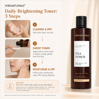 Tonique 3% TXA pour peaux grasses, acide azélaïque, PHA, exfoliant pour le visage, cible la matité visible, aide à réduire le teint inégal, contrôle du sébum