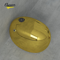 WC intelligent électrique monobloc en céramique dorée avec bidet intégré, siphon en S inclus, télécommande et cuvette automatique intelligente