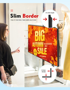 2500 ad alta luminosità lit Ultra-sottile da 55 pollici Display LCD Digital Signage Player per lo Shopping <span class=keywords><strong>negozio</strong></span> al dettaglio ascensore uso di animazione - Product Image 2