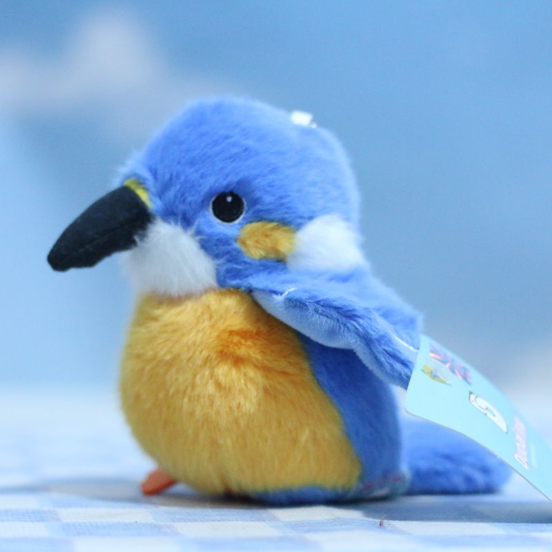 鳥のぬいぐるみキーホルダーおもちゃソフトミニぬいぐるみスズメ