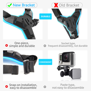 Kitway Mũ bảo hiểm di động Adapter cho anh hùng Xe Đạp Máy ảnh núi với dây đeo cằm và xe máy Mũ bảo hiểm đứng phụ kiện - Product Image 4