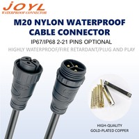 Connecteur circulaire étanche JOYL M20 IP67/IP68 mâle-femelle pour connexions électriques marines et automobiles
