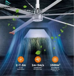 3m 3.7m Natural Breeze Energy Efficient Greenhouse Hvls Ceiling PMSM Motor Ventilation Cooler Industrial Fan for <b>Cow</b> Warehouse - Product Image 1