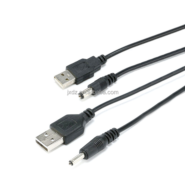 Round hole charging cable USB to DC2.0/2.5/3.5/5.5MM interface power data cable universal charger cable