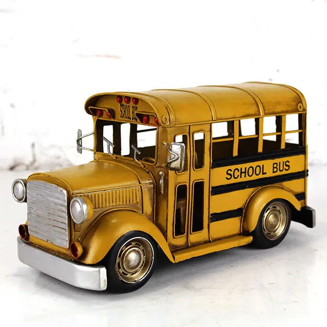 Vintage Gele Schoolbus Decoratie