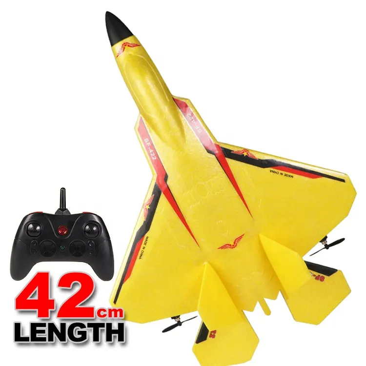 electric 2.4g rtf fast speed rc glider hobby airplane model foam epp long distance remote control toy plane r c fighter jet f22