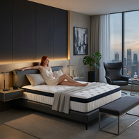 Matelas hybride de luxe confortable et orthopédique, style hôtel 5 étoiles, avec ressorts ensachés et mousse super douce, compressé en boîte, pour chambre à coucher