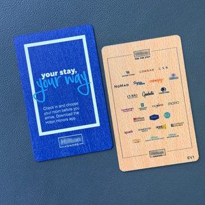 Cartes-clés d'hôtel en bois de bambou étanches, <span class=keywords><strong>anti</strong></span>-pliage, avec gravure laser et impression RFID, <span class=keywords><strong>puce</strong></span> ultralégère 13,56 MHz 1K pour chambres d'hôtel - Product Image 3
