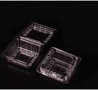Emballage alimentaire en plastique jetable en gros pour gâteaux, boîte transparente pour hamburgers, emballage blister pour gâteau roulé suisse
