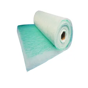 Medios de filtro de fibra de vidrio verde para cabina de pulverización de parada de pintura y material de filtro de techo