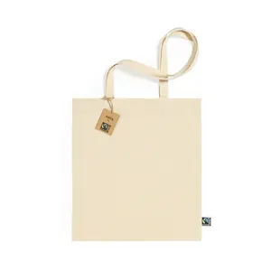 Borsa shopper in cotone del commercio equo e solidale, merchandising sostenibile - Product Image 1