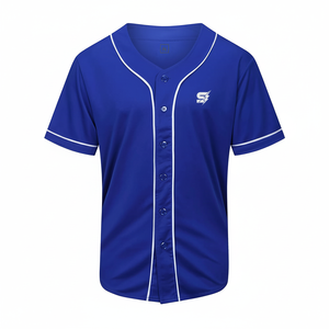 Camiseta de Béisbol de Manga Corta de Alta Calidad, Talla Grande, Secado Rápido, Transpirable, 100% Poliéster, Ecológica - Product Image 1