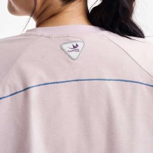 T-<span class=keywords><strong>shirt</strong></span> de <span class=keywords><strong>sport</strong></span> court à manches longues à séchage rapide pour <span class=keywords><strong>femme</strong></span>, ample, respirant, anti-UV, style décontracté pour l'extérieur - Product Image 5