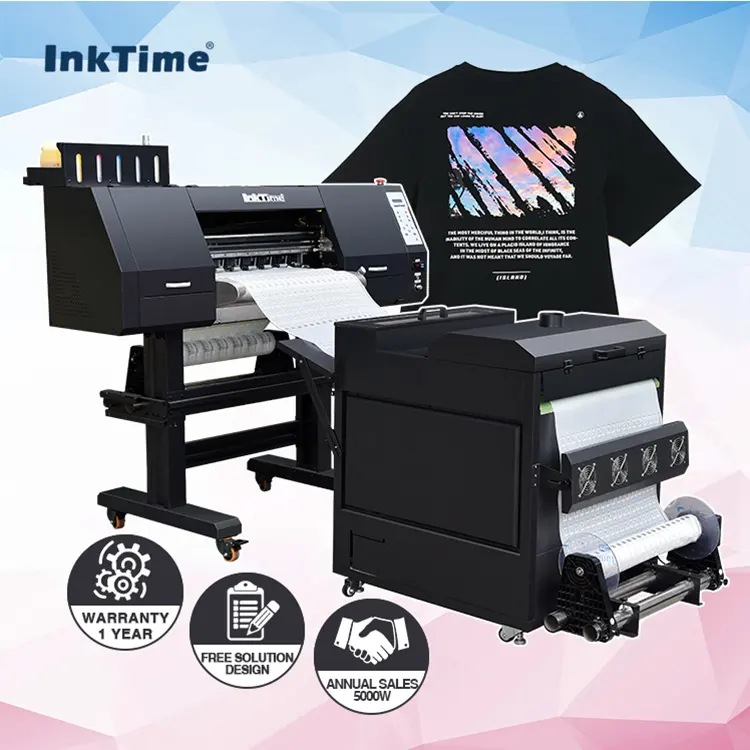 Inktime preço fábrica f1080 cabeça 60cm 24 polegadas dtf impressora, jato de tinta