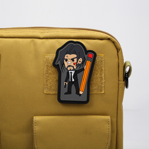 재미있는 캐릭터 패치가있는 PVC 3D 부드러운 고무 전술 배지 - Product Image 5