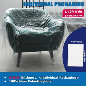 ผ้าคลุมพลาสติก Leymist ขนาด 12 x 9 ฟุต แพ็ค 4 ผืน กันน้ำ สำหรับป้องกันเฟอร์นิเจอร์ - Product Image 5