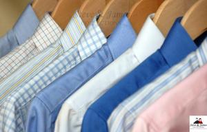 Chemise habillée formelle pour homme 100 % coton sergé teint en fil rayé à manches longues écologique séchage rapide anti-rétrécissement anti-boulochage été - Product Image 6