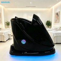 Nouvelle capsule de sauna et spa noire au design populaire pour salon et bien-être, relaxation corporelle