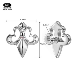 <b>Titanium</b> F136 Cross <b>Stud</b> Earrings G23 Hypoallergenic Unisex Piercing Jewelry - Product Image 4