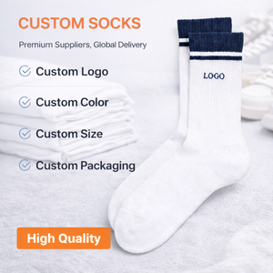 <strong>Custom</strong> Letter Embroidery Unisex Sports Gym <strong>Socks</strong> Cotton Striped <strong>Custom</strong> Logo Crew <strong>Socks</strong> - Product Image 1