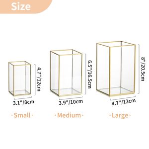 Portacandele <span class=keywords><strong>in</strong></span> <span class=keywords><strong>Vetro</strong></span> <span class=keywords><strong>Grande</strong></span> Rettangolare, Centrotavola per Fiori, Portacandele Alto da Terra <span class=keywords><strong>in</strong></span> <span class=keywords><strong>Vetro</strong></span> Quadrato - Product Image 2